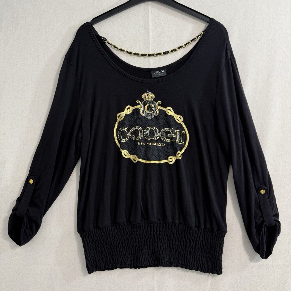 Coogi Women's Black Blouse Size Small